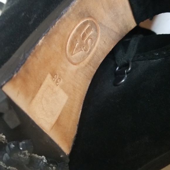 ASH Poppy Lace Up Suede Booties - Picture 4 of 8